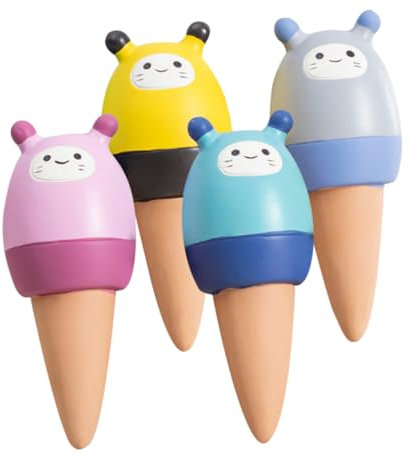 CIYODO 4 Stück Selbstbewässernde Pflanzeinsatz Wassergerät für Zimmerpflanzen Automatisches Bewässerungssystem für Garten und Topfpflanzen 180ml Tonkegel Dekoratives Bewässerungswerkzeug