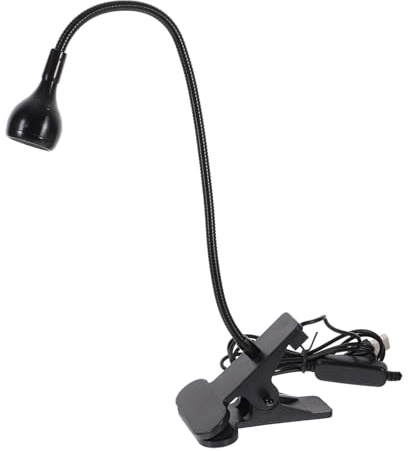 SEWOART Lámpara de Escritorio LED con Clip Flexible y Protección Ocular Usb, Luz Cálida para Lectura y Estudio, Material Abs y Aluminio Negro