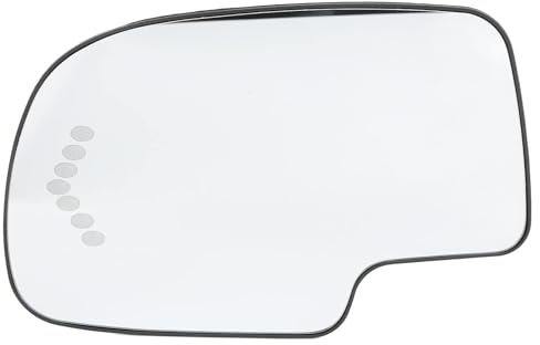 Ejoyous Uppvärmd Yttre Spegel Skiva Sidospegelglas med LED-blinkers för Lavin Silverado Silverado Suburban Tahoe Sierra Yukon Escalade ESV Ext 2003-2006 (Vänster)