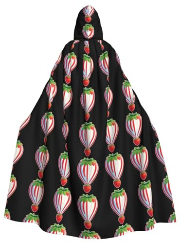 WHJSHOP Capa con capucha gigante de fresa para adultos, sin cremallera, cómoda y duradera para juegos de rol