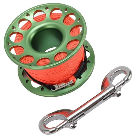 Tauchpool mit Doppel -End -Haken, Robuste 30 m Diving Rollenluftfahrt Aluminium Sichere Arbeiten für Draußen (Green)