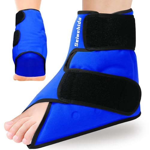 Ankle Ice Pack Wrap, Gel Hot Cold Compress for Heel Swelling Pain Relief