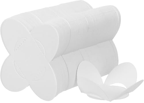 ERINGOGO 200 piezas Unidades de Papel para Chocolates y Dulces Moldes Plegables Antideslizantes para Trufas y Cupcakes Portadores de para Bodas Cumpleaños y San Valentín Color Blanco
