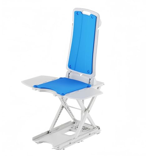 Portable Electric Chair Lift for Bathtub, Lightweight Reclining Design, Height Adjustable to 20 Inches, Easy Clean Mobility Aid for Elderly Safety