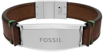 Fossil Everett Uomo Bracciale in pelle marrone, JF04988040