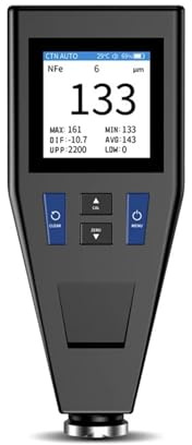 Probador de Espesor, Medidor de espesor de pintura automotriz con pantalla a color, el mejor medidor digital for medir el espesor de pintura automotriz, detección automática F/NF