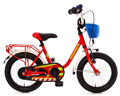 Bachtenkirch Kinderfahrrad 14'' Feuerwehr rot-gelb