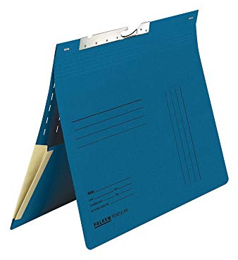 FALKEN 50x Pendular Pendelhefter aus Recycling-Karton DIN A4 blau | Made in Germany kaufmännische Heftung mit Schlitzstanzung und Dehntasche Blauer Engel