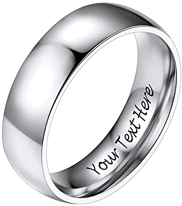 PROSTEEL Simpel Bandring 2mm/4mm/6mm/8mm breit Herren Damen personalisiert Trauring Ehering Edelstahl/18k vergoldet Finger Ring Modeschmuck Accessoire für Hochzeit Geburtstag, Ringgrößen 54-67