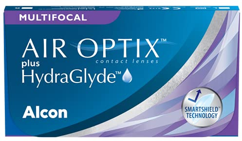 Air Optix plus HydraGlyde Multifocal Monatslinsen weich | 3 Stück | BC 8.6 mm | DIA 14.2 mm | ADD MED | -06.25 Dioptrien