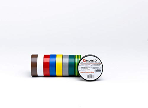Miarco 26668 - Cinta aislante de PVC M13 Marrón 19mm x 20m x 0,13mm