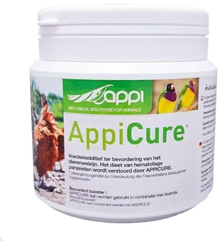 Appicure desparasitante Ácaro Rojo | Alimento complementario para pájaros | Repele los piojos rojos | Origen 100% natural