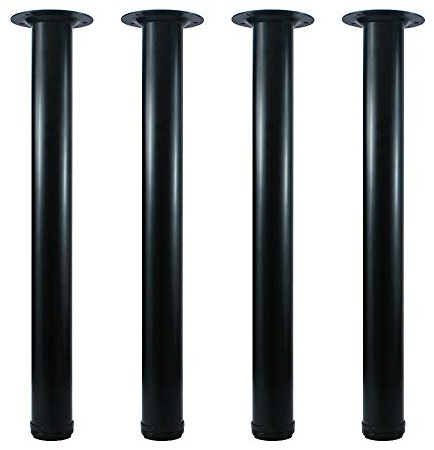 QLLY Adjustable Tall Metal Desk Legs, Office Table Furniture Leg Set, Set of 4 (19.7 Inch, Black)