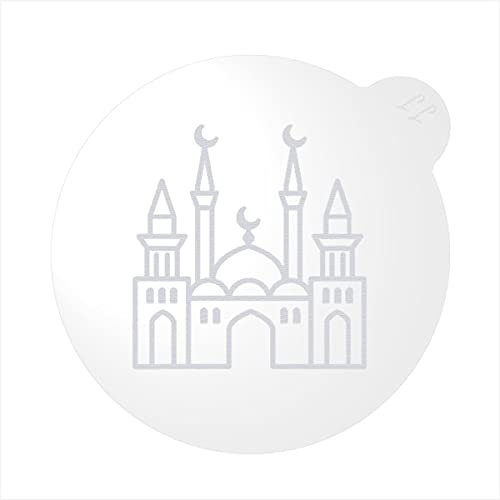 LissieLou Decorative Mosque Cookie Embosser Eid Ramadan Celebrations Icing Stamp Fondant Embosser - Clear