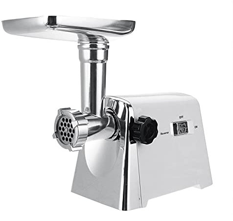 Picadora de carne eléctrica 2800W 220V Picadoras de carne eléctricas de acero inoxidable Embutidora casera de salchichas Picadora de carne para cocina (Color : Silver Size : One size) ( Color :