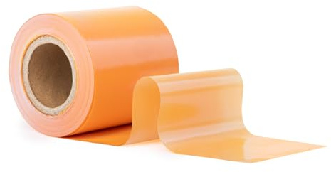 GRIP Eventbasics Ruban flottant coloré, 50 m x 70 mm, ruban de film LDPE 50 µ d'épaisseur, ruban de délimitation non adhésif, couleur orange
