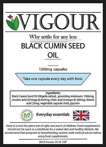 Black Cumin Seed Oil - 30 High Strength 1200mg Capsules