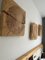 Wanddeko aus massiver Eiche im rustikalen Stil, Wanddekoration, Hängeholzbilder, Holzbilder (3, Eiche, 20x20x5cm)