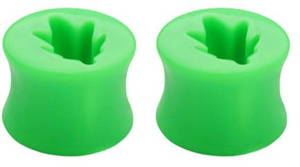 Ayoiow Ohr Plug 12MM Set Grün Flesh Tunnel Acryl Grün Baum Muster Tunnel Ohrringe Damen