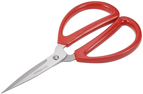 XYWHPGV Tijera de acero inoxidable de 6,8 pulgadas para corte en el hogar de la oficina, mango rojo recto(61ffd 53d6b 29c1b 73b9b a320d 3d172