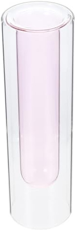 Test Tube Vase Clear Propagation Decor Kit Artificial Mushroom Vase Outdoor Pots Bulb Wine Cylinder Bud Watering Tubes Jars System Fake Pool Globes Hydroponic Plants Cup Glass Pink