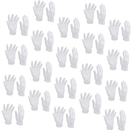 BESTonZON 24paare Baumwollhandschuhe Für Arbeitsschutz Bequeme Und Handschutz-handschuhe Für Und Gartenarbeiten Mitteldick Weiß Für Vielseitige Anwendungen