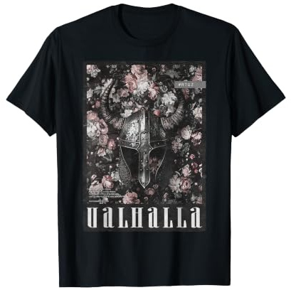 Valhalla Odin Thor Runen Viking Helm Krieger Wikinger T-Shirt