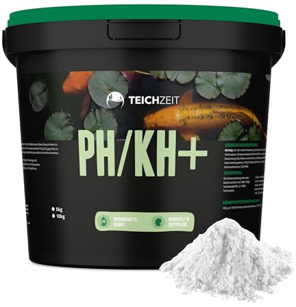 NatureHolic Teichzeit pH/KH+ Wasseraufbereiter zur Stabilisierung von KH-Wert & pH-Wert im Koi- und Gartenteich | 1kg