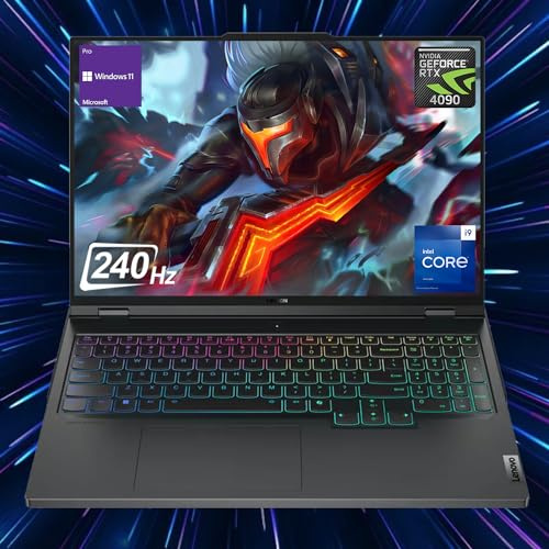 Lenovo Legion Pro High-Performance i9 Gaming Laptop, 16 WQXGA 240Hz, Intel Core i9-14900HX, NVIDIA GeForce RTX 4090, 64GB DDR5 RAM, 2TB SSD, HDMI, RGB Backlit KB, Webcam, Wi-Fi 6, Win 11 Pro