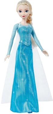 Mattel Juguetes de Disney Frozen Elsa cantarina, muñeca de moda, canta “Let It Go” en 4 idiomas: Inglés, Francés, Portugués, Español; inspirada en la película “Frozen” de Disney, JDX48