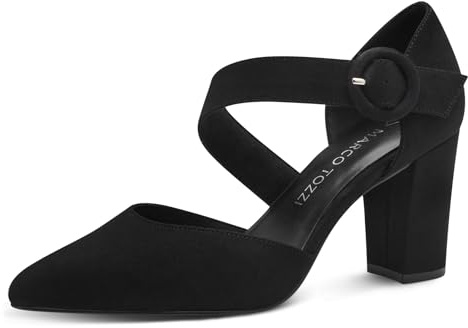 MARCO TOZZI Damen Pumps Spitz mit Schließe, Schwarz (Black), 37 EU