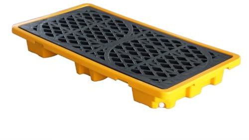 XPLKQXE Auslaufsichere Plattform Modulare Ölfässer Die Industrie, Auffangwanne Hoher Tragkraft, Stapelbare Polyethylenpalette, Abfluss- Und Gabelstaplertaschen(51.2x26.8x5.9in)