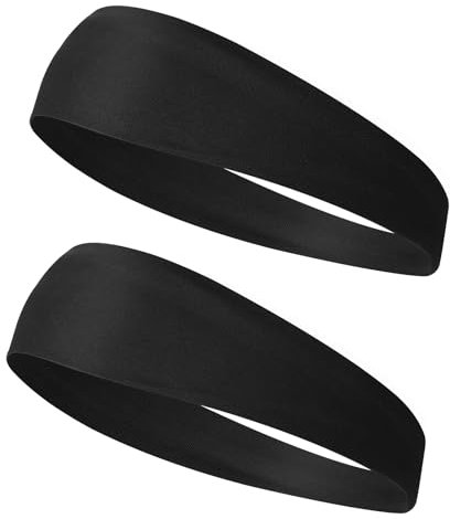 Gjinxi Headbands for Kids, 2PCs Cooling Sports Headband Sweat Band for Football Soccer Baseball Karate Running, Elastic Sweatbands for Girls Boys Kids Workout Athletic Accessories