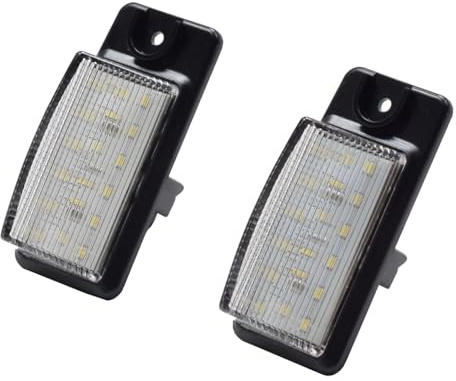 Hacreyatu 2 pcs LED Licence Numéro Plaque Lumière Pour Nis-san Altima L32 Rogue T32 X-Trail Path-finder R51 Maxima A35 Murano Z50 Z51 12V Lumières de Plaque de Voiture