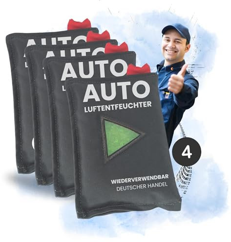 TronicXL 4 cojines deshumidificadores para coche, reutilizables, accesorio para coche, camión, caravana, remolque, camping, condensación, bolsa deshumidificadora, granulado