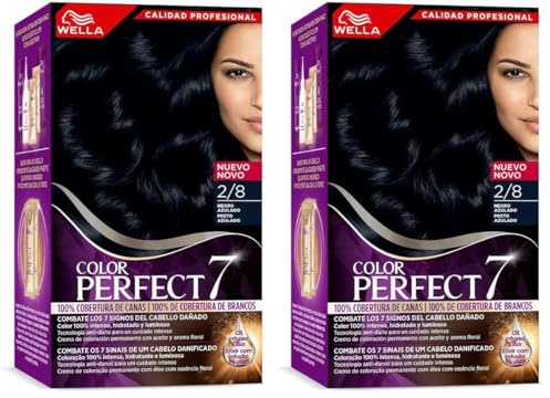 Wella Color Perfect - Tinte de Coloración Permanente para un Cabello Hidratado y Luminoso - Tono Negro Azulado