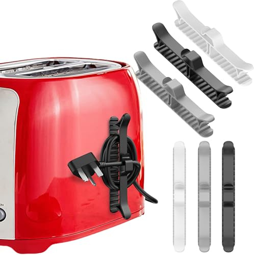 OHYER Support de Cordon pour Appareils Electroménagers Organisateur de cordon pour appareils électroménagers Enrouleur de Fil pour Appareils de Cuisine pour Petits Appareils (Mélange de couleurs 6)