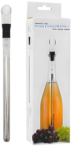 Wine Chiller Stick - Bottle Cooler Rod | Stainless Steel Wine Chiller Stick With Decanting Aerator And Pourer | Red Wine Chilling Stick, Stick