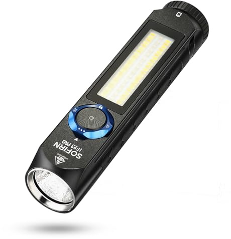 Sofirn IF23PRO Led Taschenlampe USB C Aufladbare 5000 Lumen Extrem Hell Taschenlampen Superhelle EDC Taschenlampe mit RGB-Magnet für Suche Wandern Camping