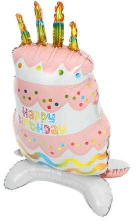 COLLBATH Stunning Cake Aluminum Film Balloon for Birthday Celebration Decorations