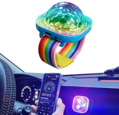 Orologio da discoteca con luce LED attivata dal suono, braccialetto USB ricaricabile per casa, auto, compleanno, Halloween, Natale, decorazioni per matrimoni