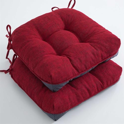 YSZBD Stuhlkissen 40x40 Mit BäNdern 2er Set Sitzkissen Esszimmerstuhl Halbrund Sitzpolster Stuhl Innen Seat Cushion Office Chair(#4,40x40cm2pcs)