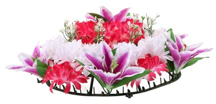 BESTOYARD Ghirlanda Di Fiori Artificiali Per Sacrificio Ghirlanda Funebre Realistica Per Cimitero Decorazione Per Commemorazione e Funerali Garlanda Di Mourning Vividissima