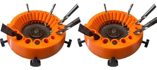 Drill Bit Sharpener, Power Drill Bit Grinding Attachment, Giant Blade Angle Grinder Tool for Grinding Drill Bits, Compatible with 2-13mm Drill Bits, 125mm Grinder (2PCS)