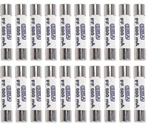 TOBEOME 10X 1000V 500MA 6.3 x 32mm White Ceramic Fuse for Multimeter
