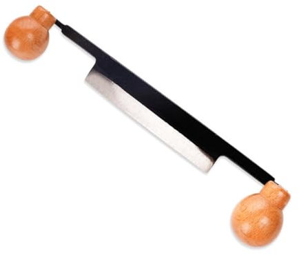 Cpolebev Couteau à Dégauchir en Acier au avec Lame en Acier à Débarder en Bois et Manche en Bois, Outil à Main pour le Bois,
