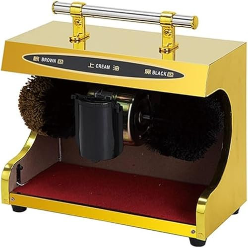 CRBUDY Cireuse à Chaussures entièrement Automatique, Machine à cirer Les Chaussures électrique, Machine à cirer Les Chaussures électrique Automatique, polisseuse, nettoyante et Brillante (Titane)