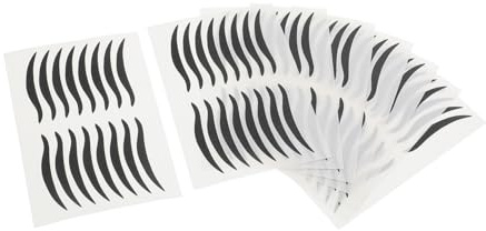 FRCOLOR 80 Paar Schwarz Eyeliner Aufkleber aus Kunststoff für Glatte Linien und Intensive Farbe für Abendparty und Bühnenauftritt