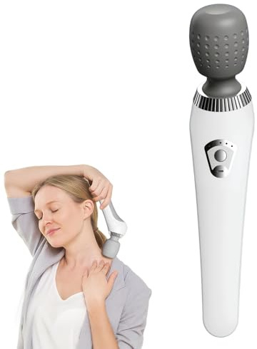 Tiefengewebemassagegerät, Tragbar Massagepistole, Mini Massagegerät mit 5 Intensitätseinstellung, Massage Gun für Schulter Körper Rücken Entspannung den Ganzen Körper (Weiß)