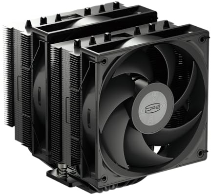 PCCOOLER CPS RT Serie CPU-kylare, RT620Pro CPU-luftkylare Dubbelstårig CPU-fläkt med 6 värmerör CPU-kylsystem med tre lägen PWM tysta fläktar, för Intel LGA 115X/1200/1700, AMD AM4/AM5 Svart
